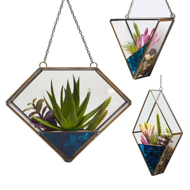 Hanging Metal Glass Terrarium with Chain | OEM ODM Home Décor Manufacturer