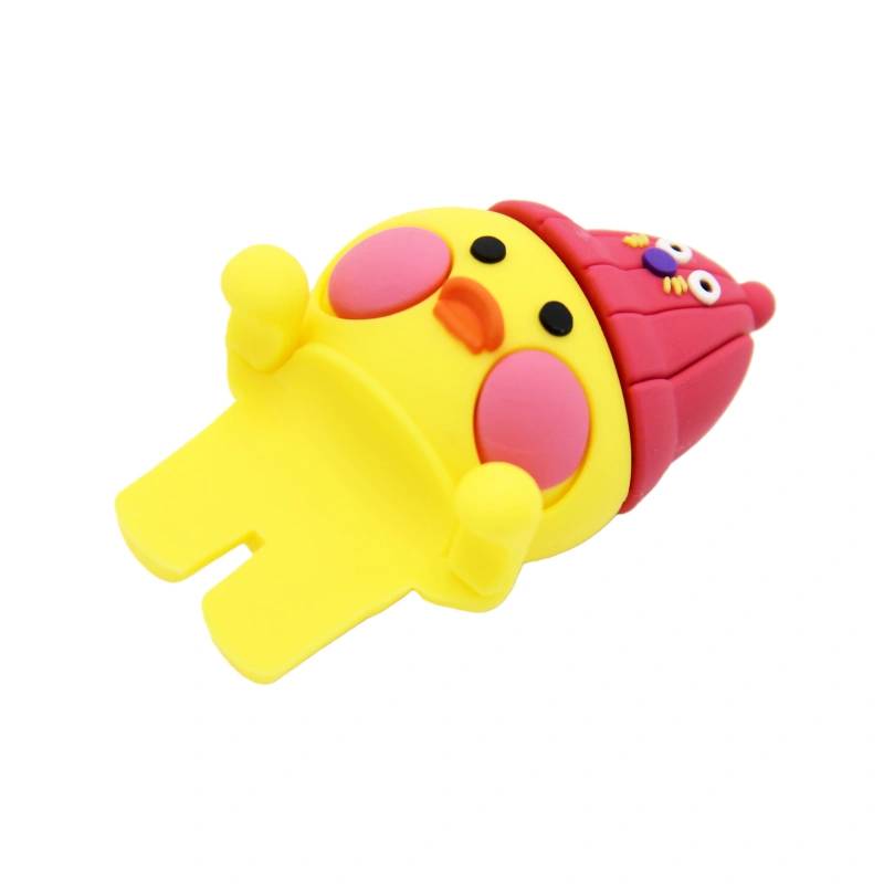 Protection de câble en silicone jaune à motif dessin animé